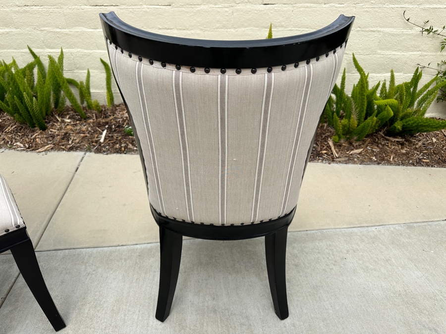 Just Added - Pair Of Custom Wooden Occasional Side Chairs [Photo 6]