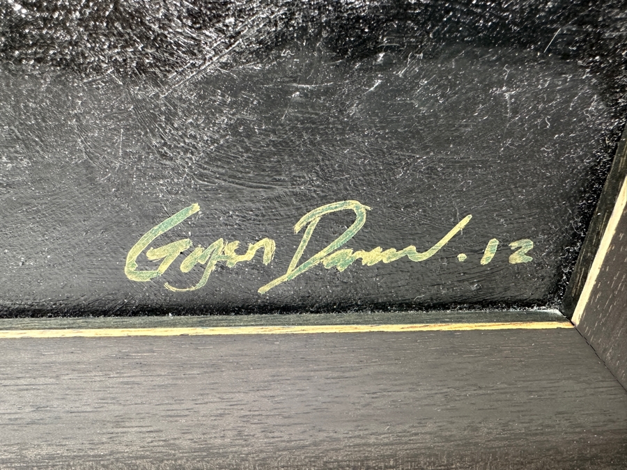 Just Added - Original Artist Signed Painting On Canvas Quoting Scripture Of Philippians 4:5 'Let your gentleness be known to men. The Lord is at hand.' Artist Signed Lower Right 32.5W X 38.5H Framed 38 X 43 [Photo 5]