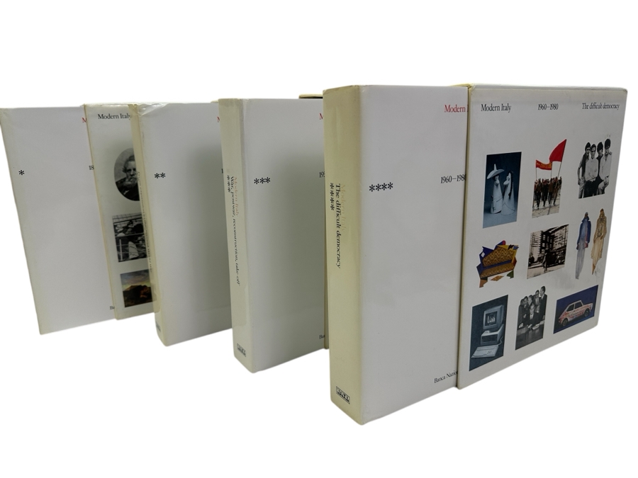 Just Added - First Edition Hardcover 4 Volume Hardcover Books Set With Slipcases: Modern Italy Images And History Of A National Identity Printed In Italy By Electa Editrice