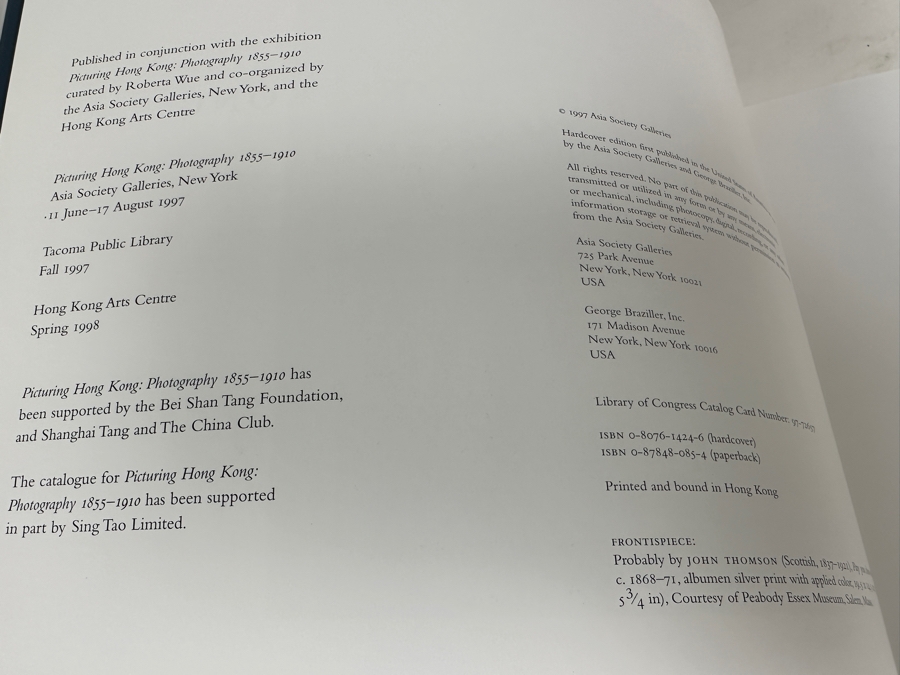 Just Added - 1997 Book Picturing Hong Kong: Photography 1855-1910 [Photo 5]