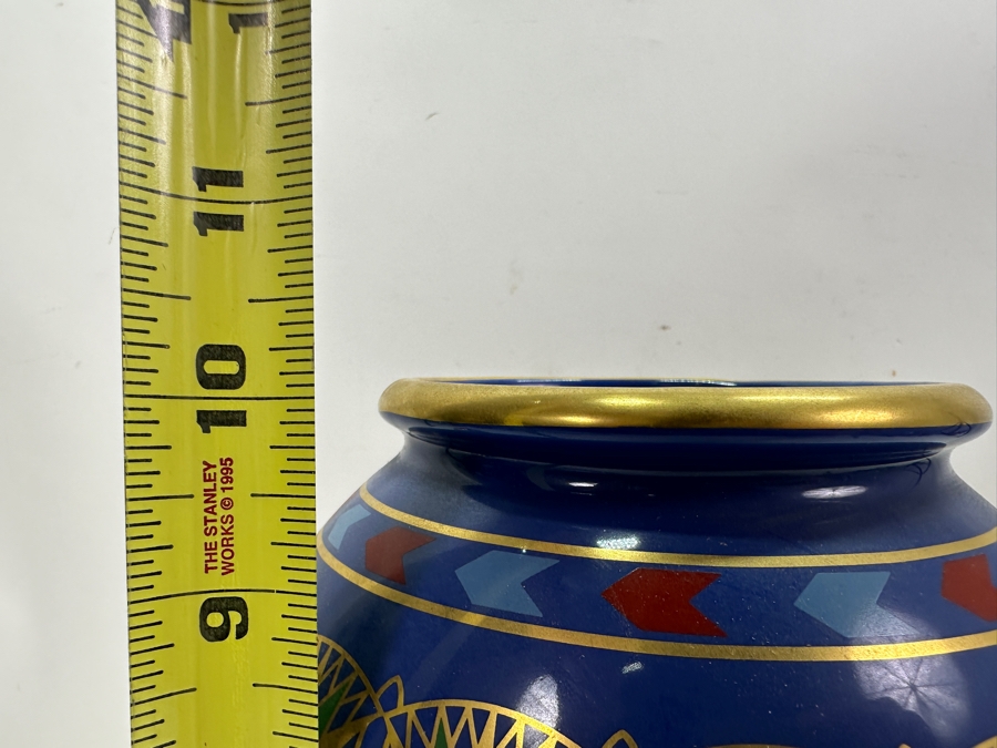 Franklin Mint The Golden Vase Of Bast By Roushdy Iskander Garas Hand Decorated With 24k Gold 1987 10'H [Photo 10]