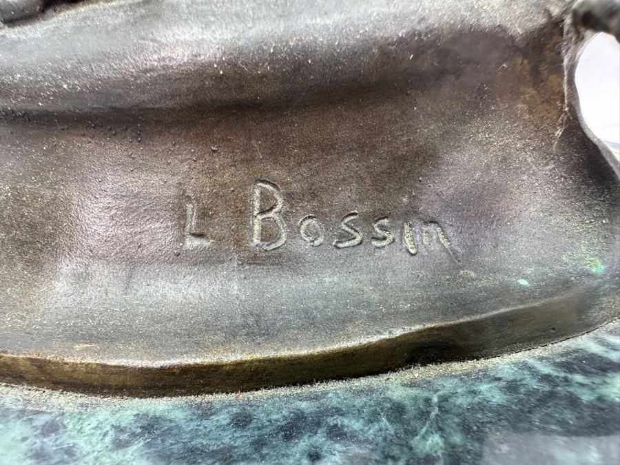 After Paul Lucien Bessin Dragonfly Girl Libellule Bronze Sculpture On Marble Base 20.5H [Photo 9]