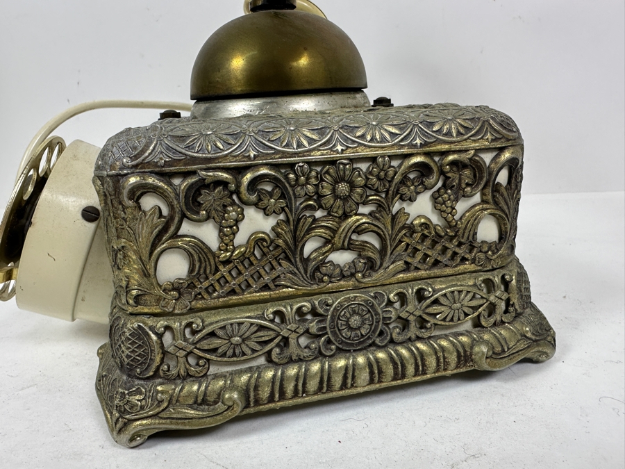 Vintage 1967 United States Telephone Company Brass Rotary Phone US-4 Model From Illinois Bell 10W X 9H [Photo 8]