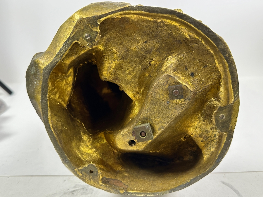 Jean-Baptiste Germain (1841-1910, French) Rare French Art Nouveau Gilt Bronze Sculpture Signed 'Germain JB  - Exposition Paris 1900' 26'H Weighs 31.0lbs [Photo 23]