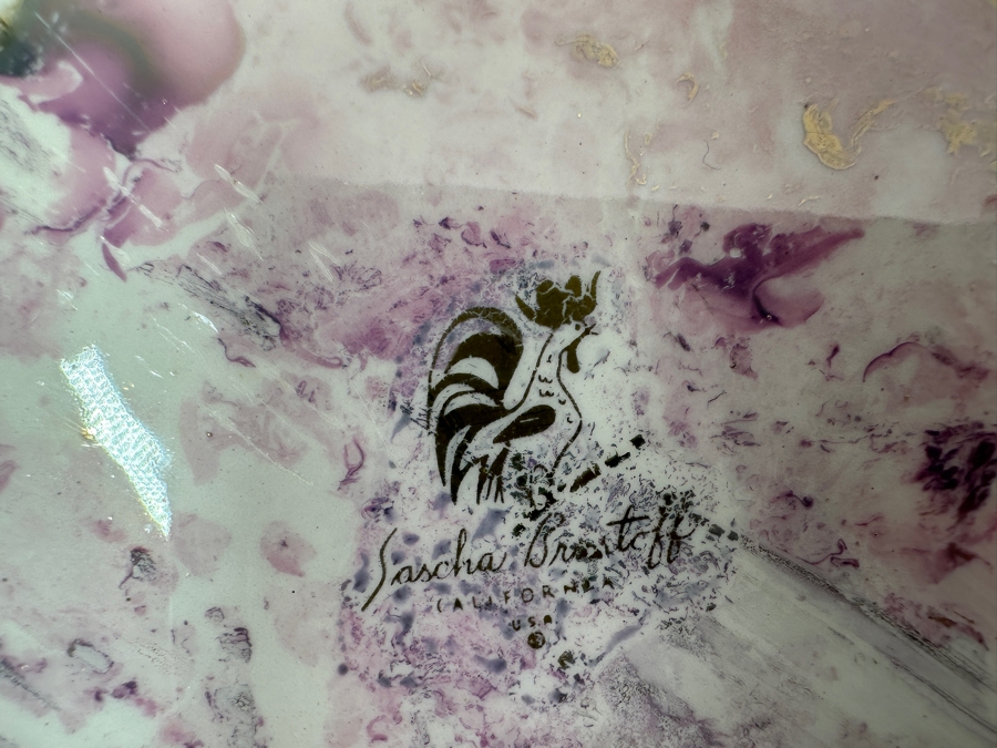 Vintage Mid-Century Sascha Brastoff California Pottery Serving Platter 18 X 14 [Photo 5]