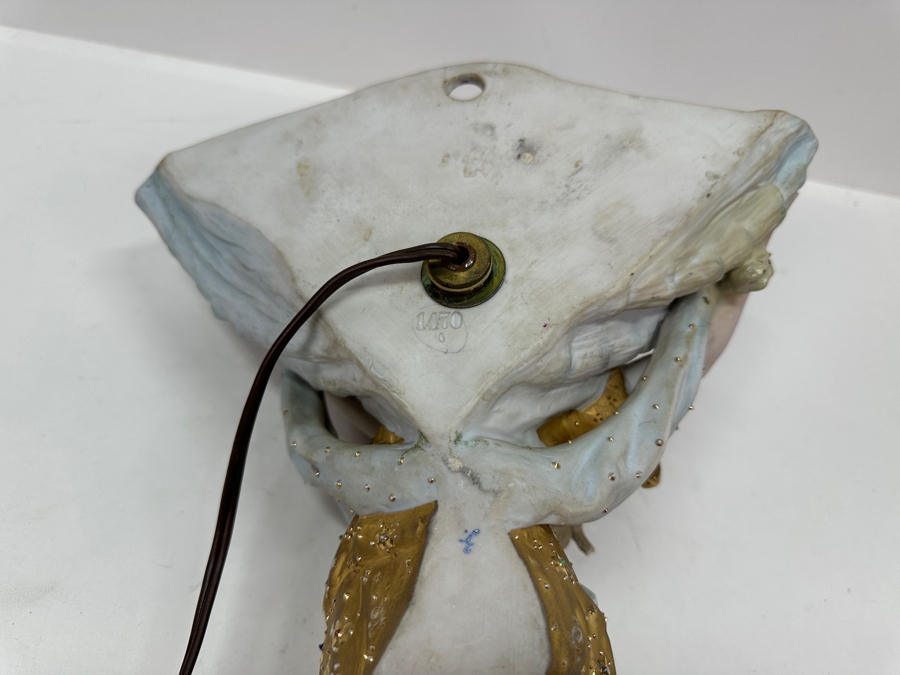 Stunning Hand Painted Porcelain Wall Sconce Signed On Back 10.5W X 14.75L [Photo 15]