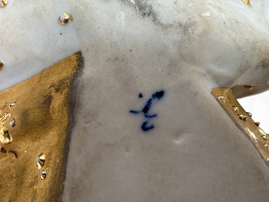 Stunning Hand Painted Porcelain Wall Sconce Signed On Back 10.5W X 14.75L [Photo 18]