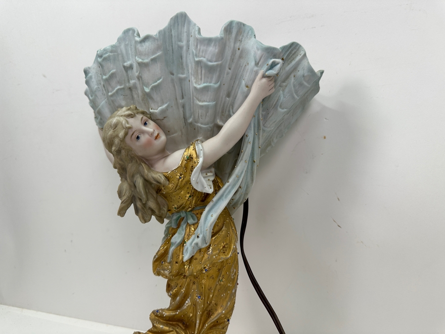 Stunning Hand Painted Porcelain Wall Sconce Signed On Back 10.5W X 14.75L [Photo 10]