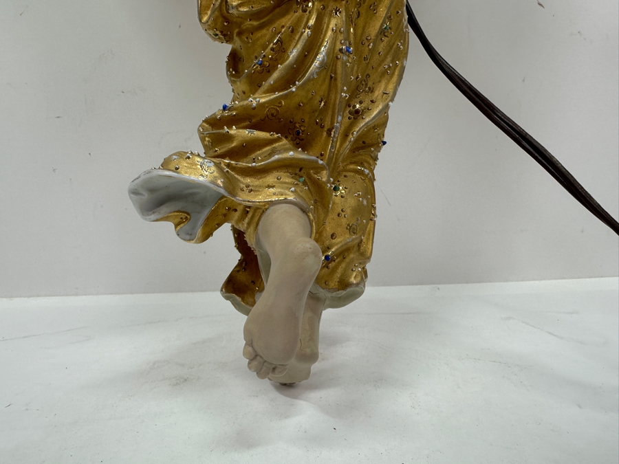 Stunning Hand Painted Porcelain Wall Sconce Signed On Back 10.5W X 14.75L [Photo 7]