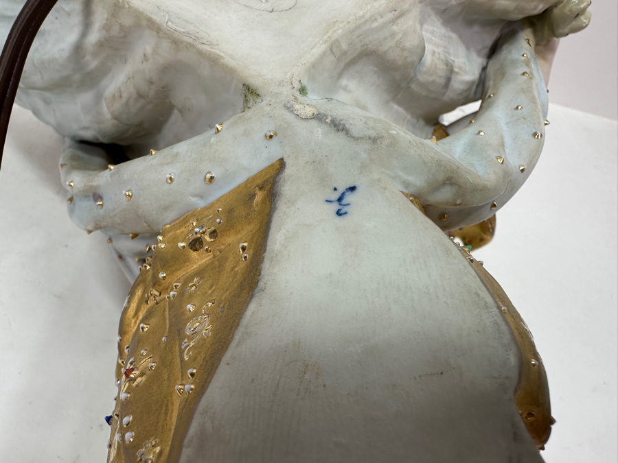 Stunning Hand Painted Porcelain Wall Sconce Signed On Back 10.5W X 14.75L [Photo 17]