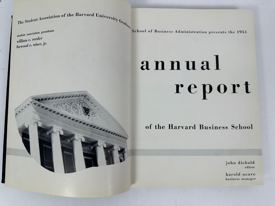 Just Added - 1951 Harvard University Graduate School Of Business Administartion Annual Report Of The Harvard Business School [Photo 4]