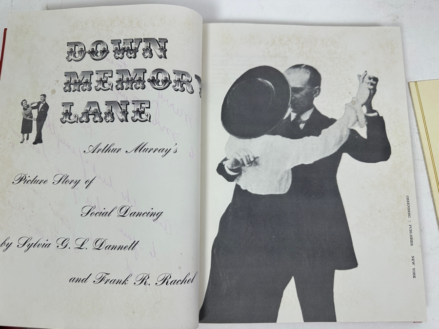 Just Added - Signed 1954 Hardcover Book Down Memory Lane: Arthur Murray's Picture Story Of Social Dancing Featuring Ballroom Dancers And (3) Programs For The 1958 Arthur Murray Medal Ball - See Photos For Autographs [Photo 7]