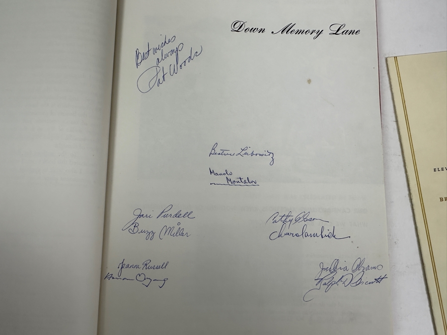 Just Added - Signed 1954 Hardcover Book Down Memory Lane: Arthur Murray's Picture Story Of Social Dancing Featuring Ballroom Dancers And (3) Programs For The 1958 Arthur Murray Medal Ball - See Photos For Autographs [Photo 2]