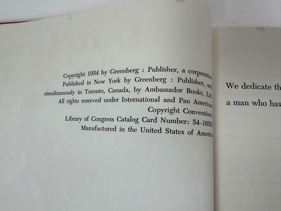 Just Added - Signed 1954 Hardcover Book Down Memory Lane: Arthur Murray's Picture Story Of Social Dancing Featuring Ballroom Dancers And (3) Programs For The 1958 Arthur Murray Medal Ball - See Photos For Autographs [Photo 8]
