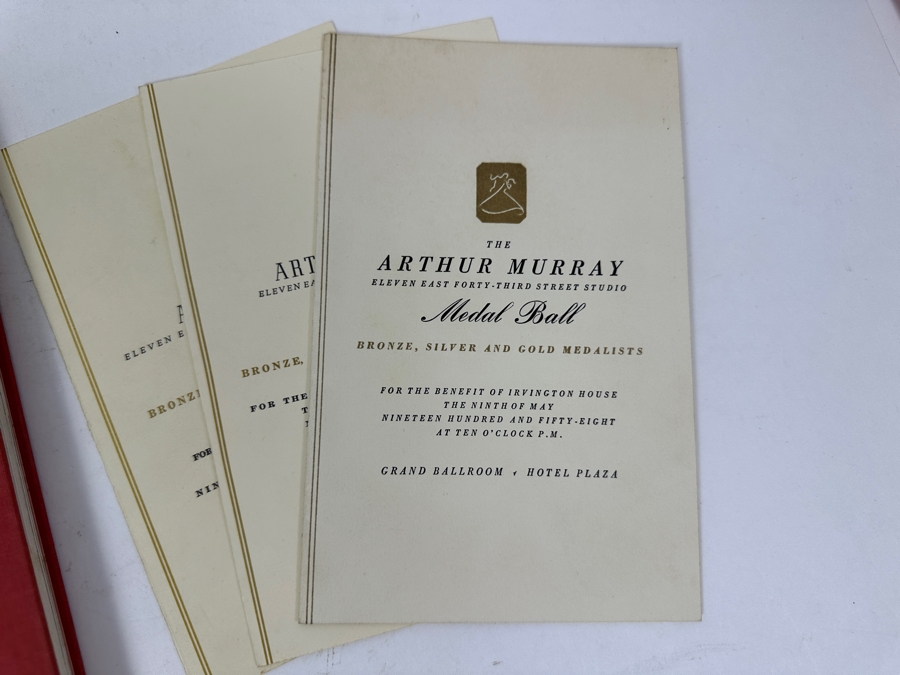 Just Added - Signed 1954 Hardcover Book Down Memory Lane: Arthur Murray's Picture Story Of Social Dancing Featuring Ballroom Dancers And (3) Programs For The 1958 Arthur Murray Medal Ball - See Photos For Autographs [Photo 6]