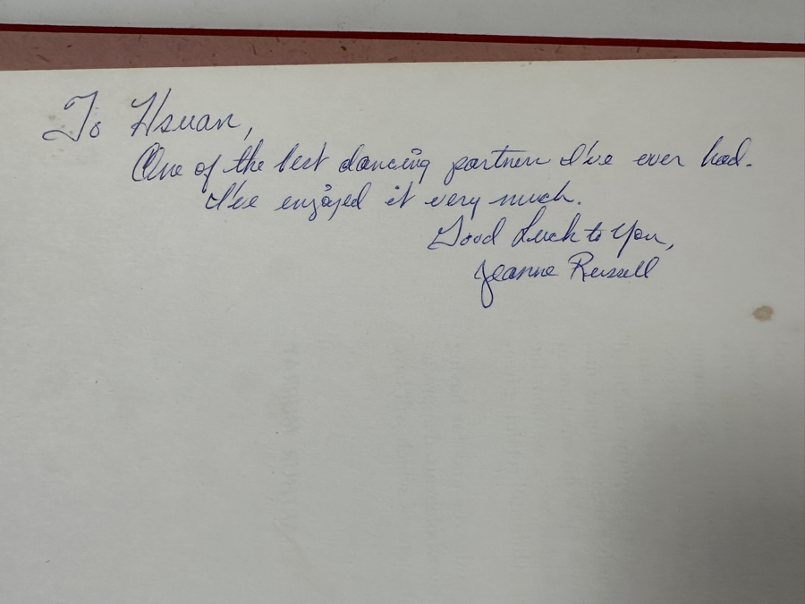Just Added - Signed 1954 Hardcover Book Down Memory Lane: Arthur Murray's Picture Story Of Social Dancing Featuring Ballroom Dancers And (3) Programs For The 1958 Arthur Murray Medal Ball - See Photos For Autographs [Photo 3]