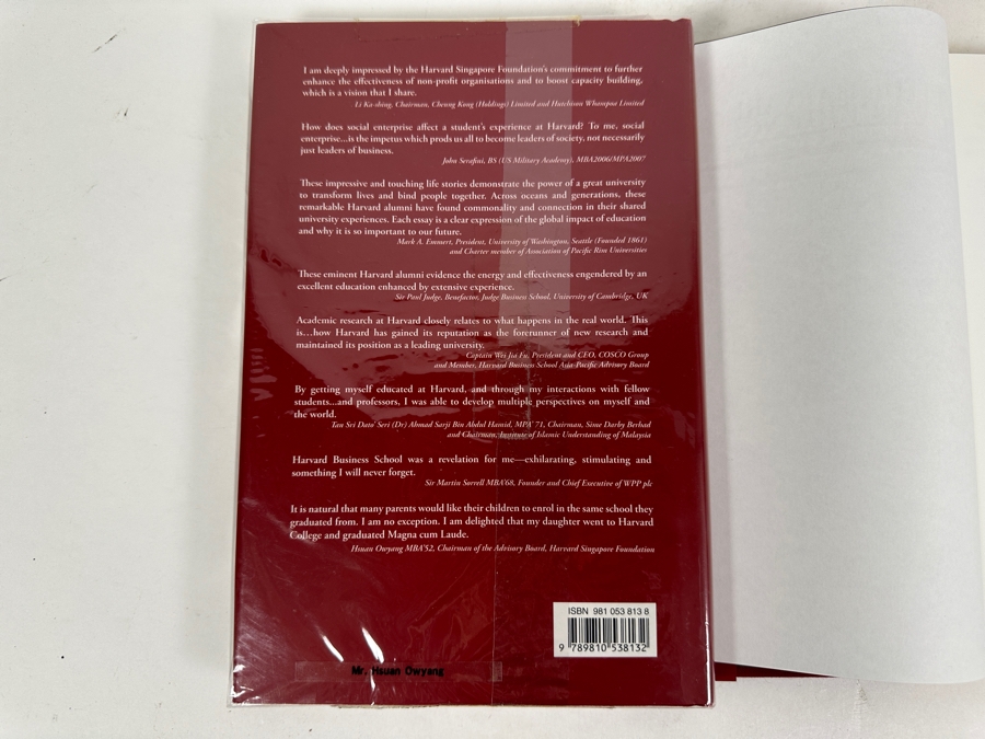 Just Added - Pair Of Hardcover Books The Harvard Experience: Crimson Essays - One Book Is Sealed, The Other Is Signed [Photo 3]