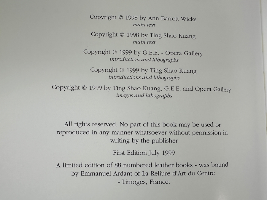 Just Added - Signed First Edition 1999 Hardcover Book Ting Shao Kuang: Vision Of Paradise Signed Artist Book [Photo 7]