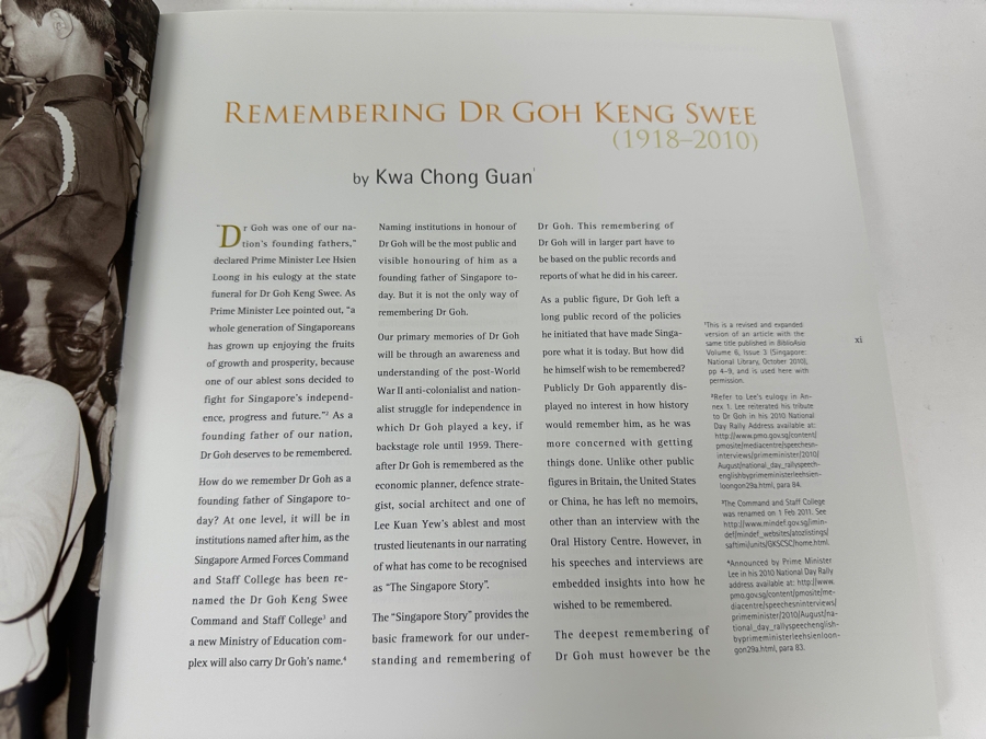 Just Added - Hardcover Book Goh Keng Swee: A Public Career Remebered [Photo 6]
