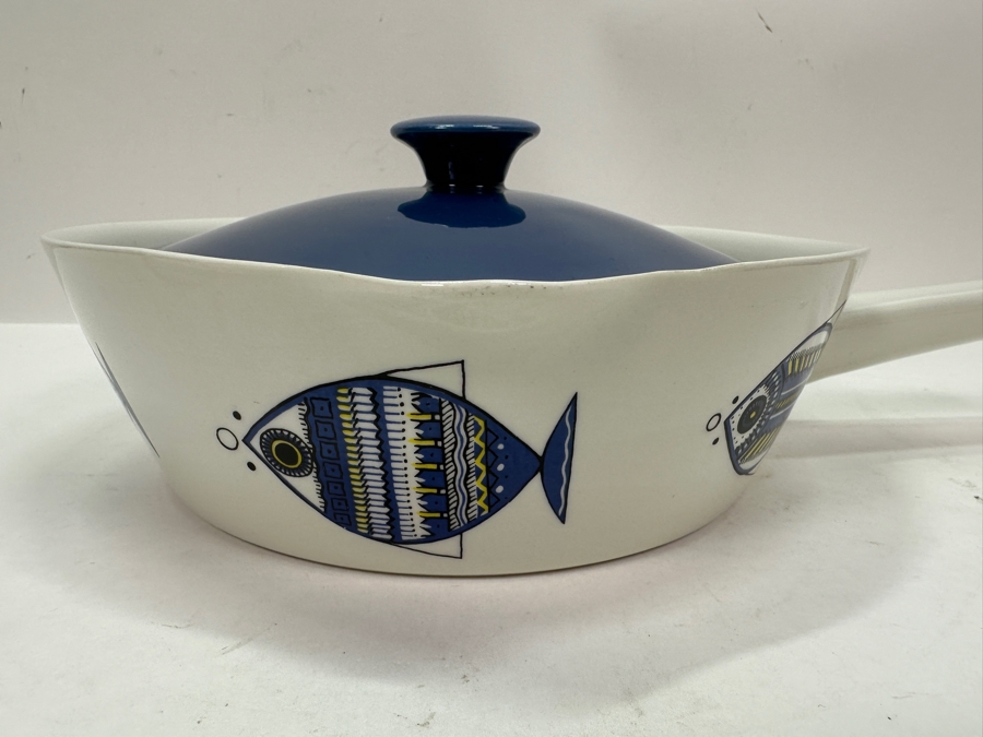 Vintage Mid-Century Modern Villeroy & Boch Viking Fish Covered Casserole Dish Designed By Christine Reuter 13W X 4H [Photo 6]
