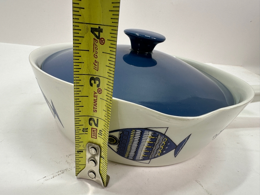 Vintage Mid-Century Modern Villeroy & Boch Viking Fish Covered Casserole Dish Designed By Christine Reuter 13W X 4H [Photo 10]
