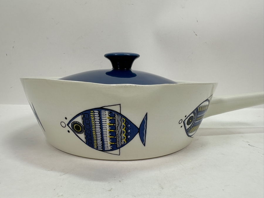 Vintage Mid-Century Modern Villeroy & Boch Viking Fish Covered Casserole Dish Designed By Christine Reuter 13W X 4H [Photo 4]