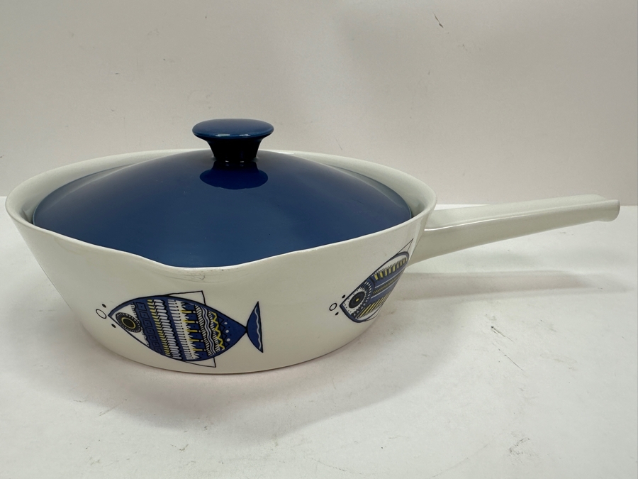 Vintage Mid-Century Modern Villeroy & Boch Viking Fish Covered Casserole Dish Designed By Christine Reuter 13W X 4H [Photo 5]