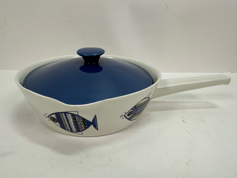 Vintage Mid-Century Modern Villeroy & Boch Viking Fish Covered Casserole Dish Designed By Christine Reuter 13W X 4H [Photo 2]