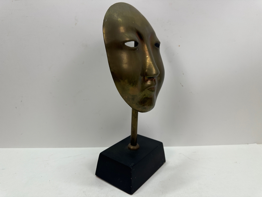 Decorative Brass Face On Stand From India 12.5'H [Photo 3]