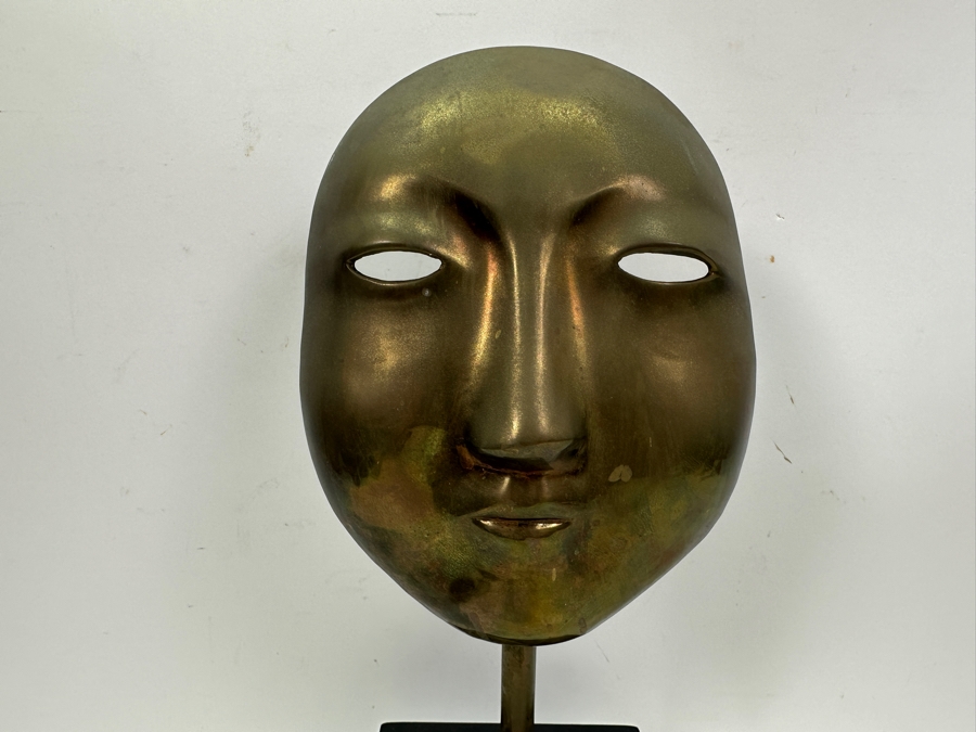 Decorative Brass Face On Stand From India 12.5'H [Photo 2]