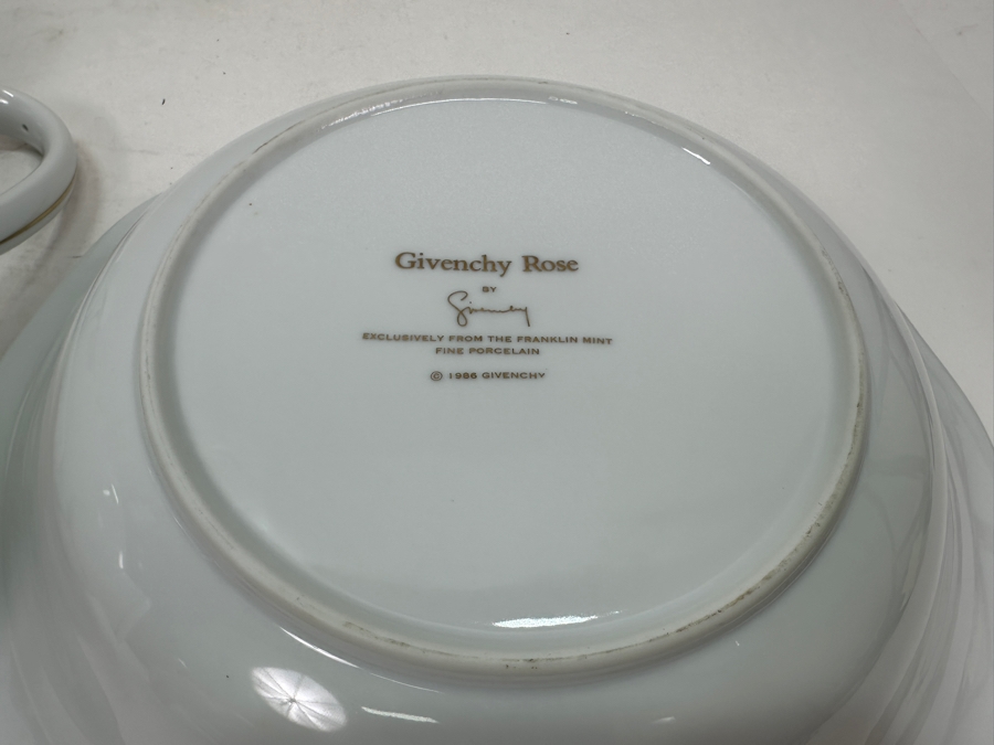 Givenchy Rose By Givenchy Pitcher & Wash Basin Bowl For The Franklin Mint 12W X 9.25H [Photo 4]