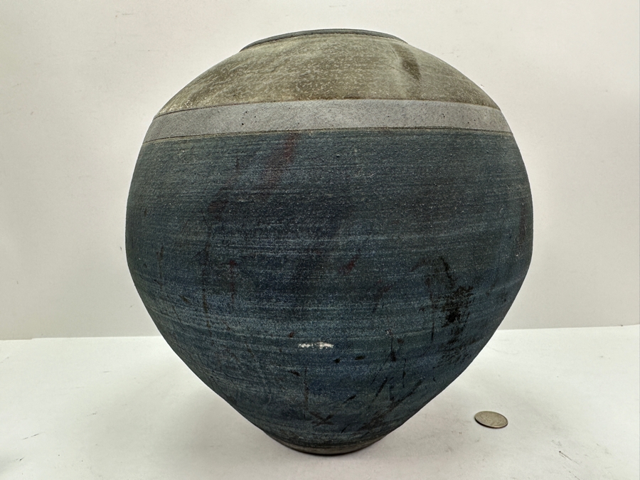 Howard Costantino Raku Studio Pottery Jar With Lid 14'H Dated 1993 [Photo 7]