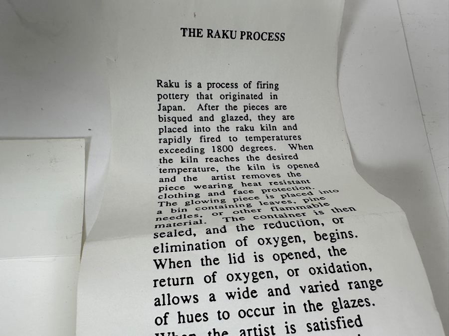 Howard Costantino Raku Studio Pottery Jar With Lid 14'H Dated 1993 [Photo 9]