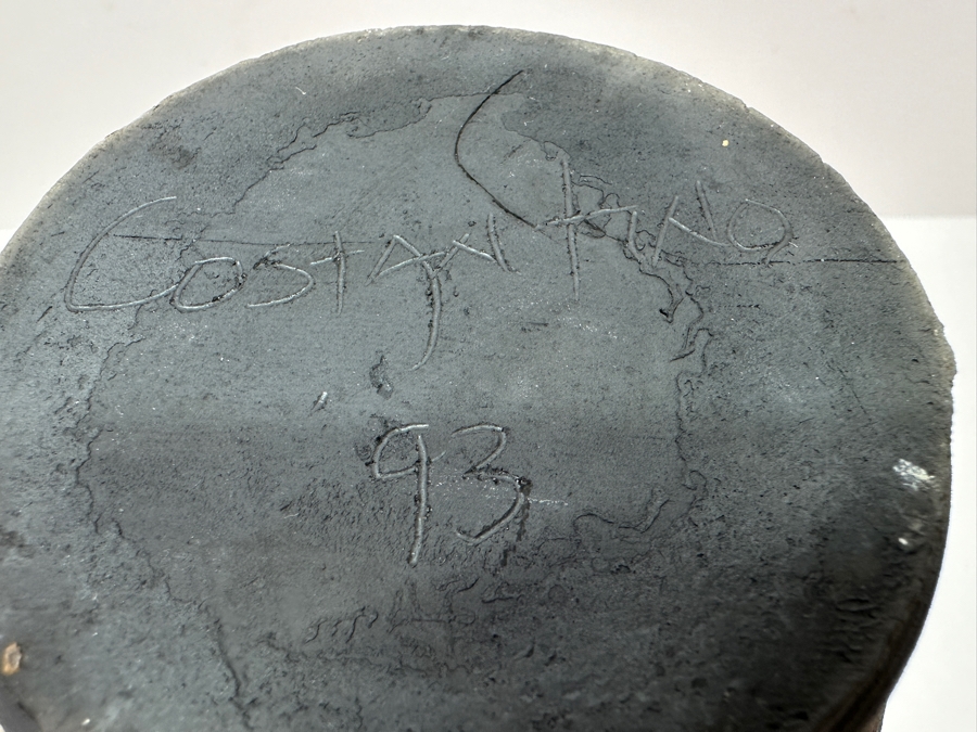 Howard Costantino Raku Studio Pottery Jar With Lid 14'H Dated 1993 [Photo 7]