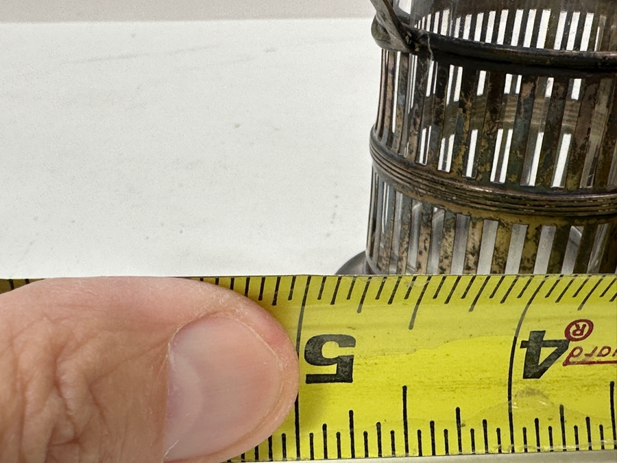 Vintage Sterling Silver / Crystal Cruet Set By Webster Company 5W X 5.25H [Photo 6]