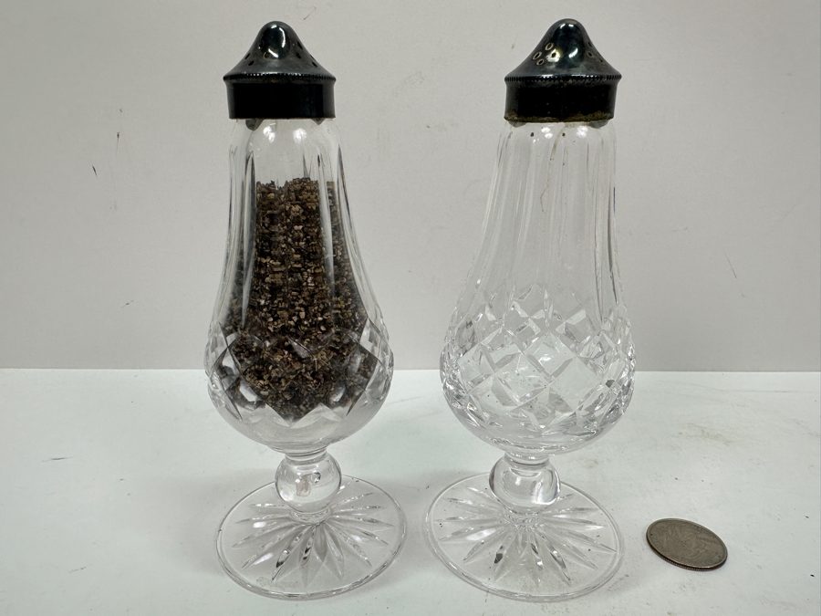 Waterford Crystal Footed Salt & Pepper Shakers 6.25'H [Photo 3]