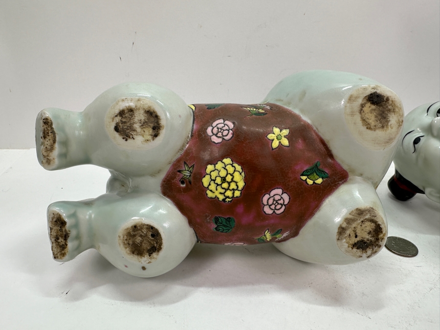 Pair Of Vintage Chinese Porcelain Opium Pillows Headrests 9'W X 6'H [Photo 8]