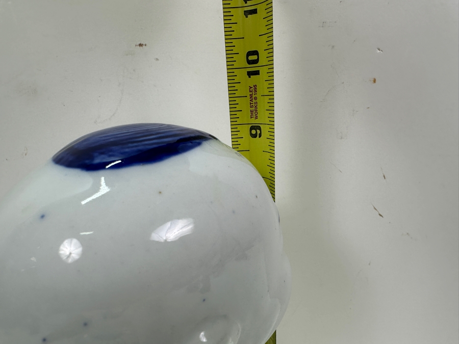 Large Chinese Blue & White Porcelain Opium Pillow Headrest 12L X 9H [Photo 9]