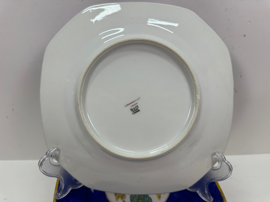 (8) Hand Painted Limoges France Peacock Plates 8.5'W [Photo 4]