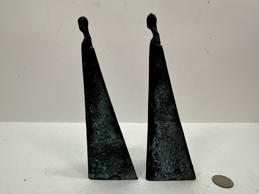 Pair Of Woman Sculptures In Manner Of Sydney Kumalo (1935-1988, South Africa) 7.75'H [Photo 7]