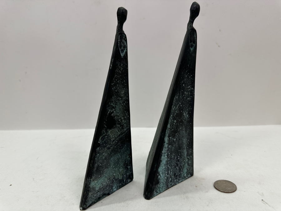 Pair Of Woman Sculptures In Manner Of Sydney Kumalo (1935-1988, South Africa) 7.75'H [Photo 5]