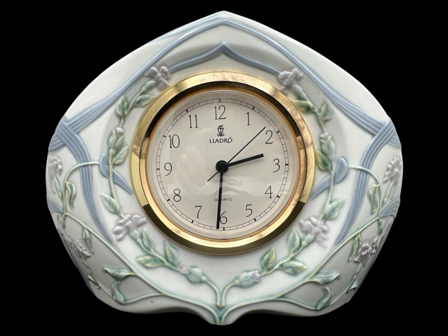 Lladro Porcelain Segovia Clock 8W X 5.5H [Photo 1]