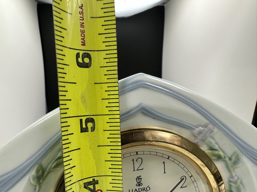 Lladro Porcelain Segovia Clock 8W X 5.5H [Photo 6]