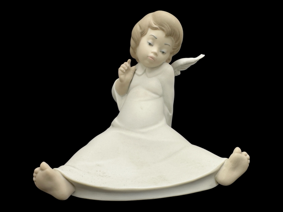 Vintage Lladro 'Cherub' Porcelain Figurine #4962 6'H 1977 [Photo 1]