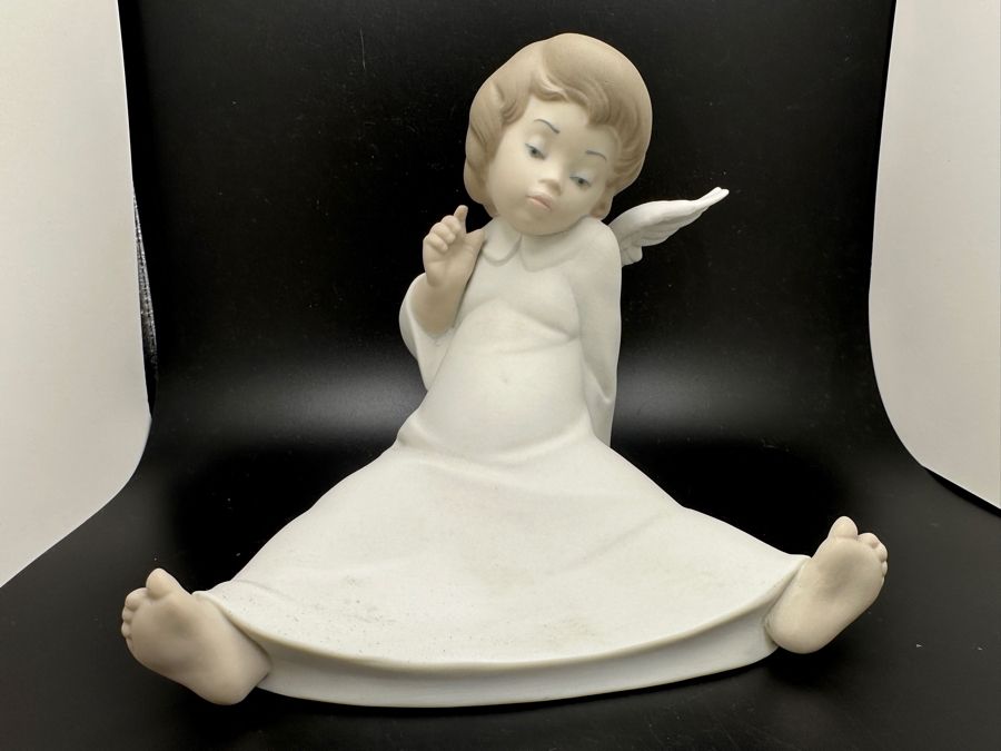 Vintage Lladro 'Cherub' Porcelain Figurine #4962 6'H 1977 [Photo 2]