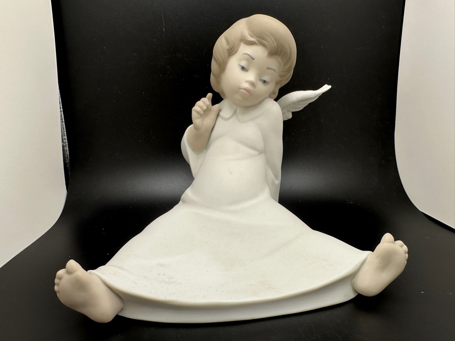 Vintage Lladro 'Cherub' Porcelain Figurine #4962 6'H 1977 [Photo 3]