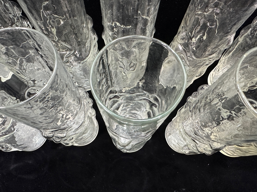 (12) Vintage 1970s 'La Femme' Highball Glasses By Libbey Glass Co. With Embossed Female Figures 8.75'H [Photo 6]