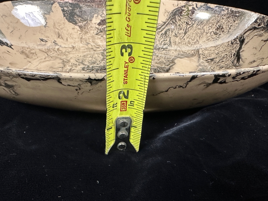 Vintage Mid-Century Sascha Brastoff California Pottery Serving Bowl 14W X 9.5D X 2.25H [Photo 9]