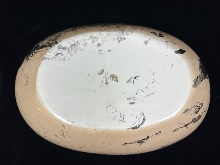 Vintage Mid-Century Sascha Brastoff California Pottery Serving Bowl 14W X 9.5D X 2.25H [Photo 5]