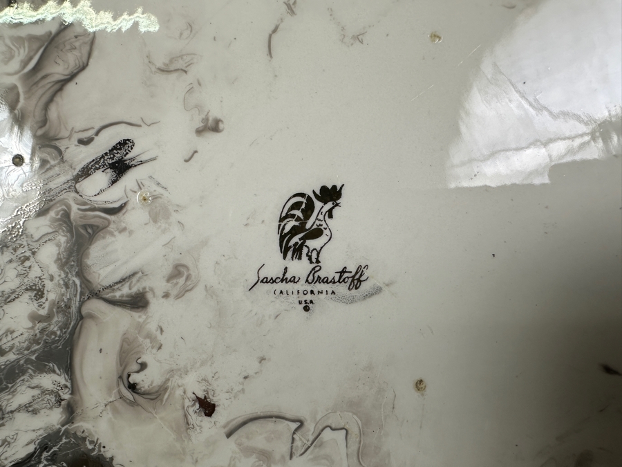 (9) Vintage Mid-Century Sascha Brastoff California Pottery 10.5' Dinner Plates  [Photo 6]